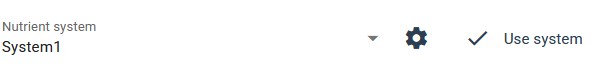 a dropdown with a system name selected and a button that says use system
