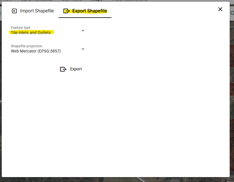 Open shapefile import/export